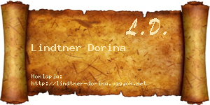 Lindtner Dorina névjegykártya